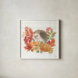 Wooded Harvest V by Beth Grove. Shown in a crisp white glass frame for a clean and minimalist style. Available as an archival giclee rolled canvas, fine art paper, or poster print. SKU 80872a.