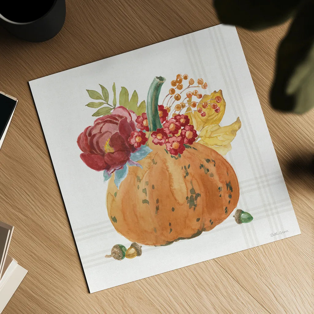 Wooded Harvest XI by Beth Grove. Shown as a detailed flat fine art print, highlighting archival giclee quality. Available as an archival giclee rolled canvas, fine art paper, or poster print. SKU 80878a.