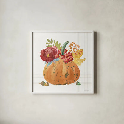 Wooded Harvest XI by Beth Grove. Shown in a crisp white glass frame for a clean and minimalist style. Available as an archival giclee rolled canvas, fine art paper, or poster print. SKU 80878a.
