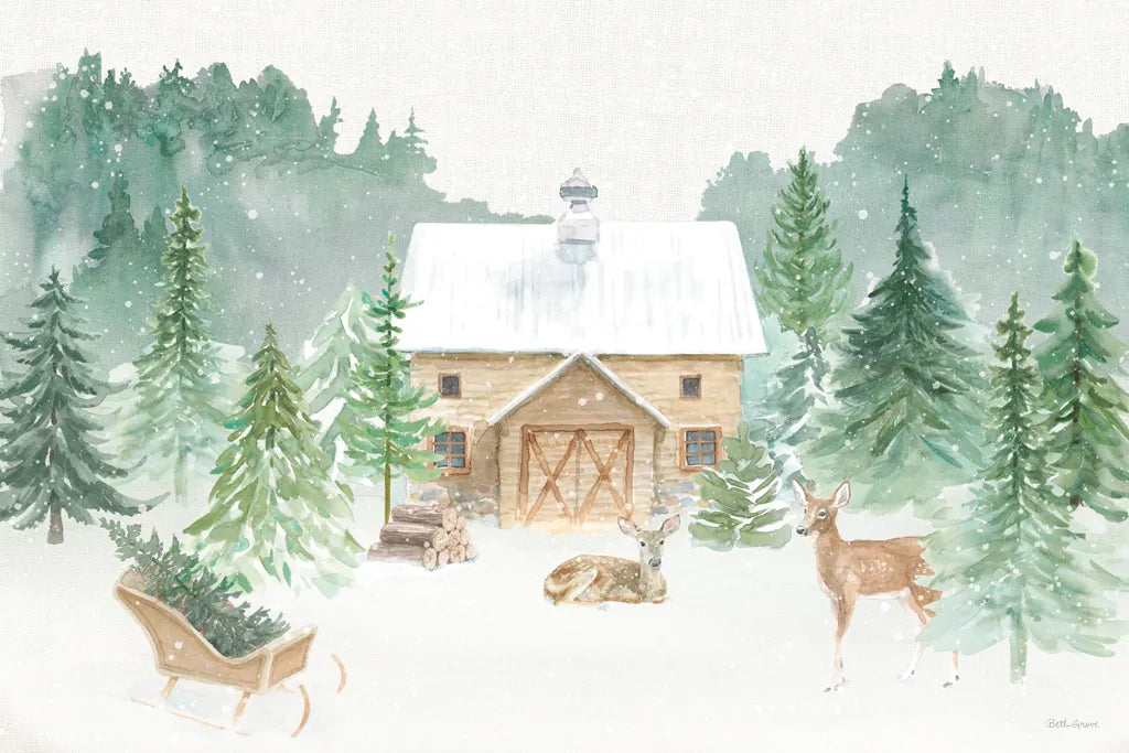 Wooded Winter I by Beth Grove. SKU 88955i. Archival Giclee Fine art print for wall decor.