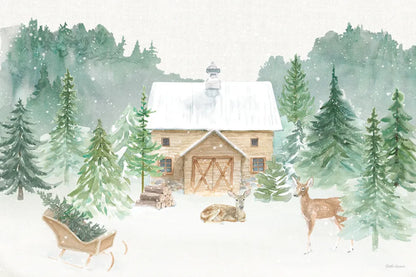 Wooded Winter I by Beth Grove. SKU 88955i. Archival Giclee Fine art print for wall decor.