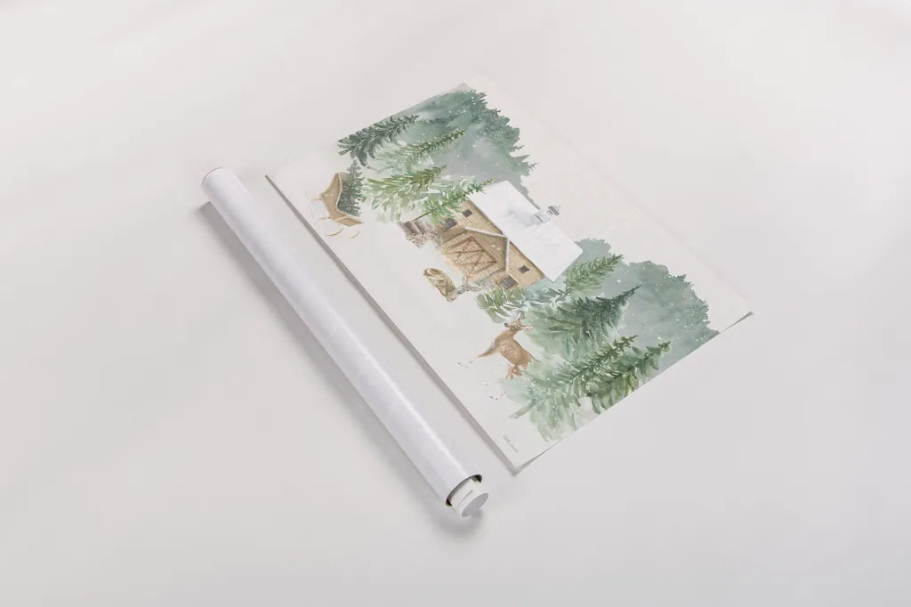 Wooded Winter I by Beth Grove. shown as a rolled paper print. Available as archival giclee rolled canvas, fine art paper, or poster print. SKU 88955i.