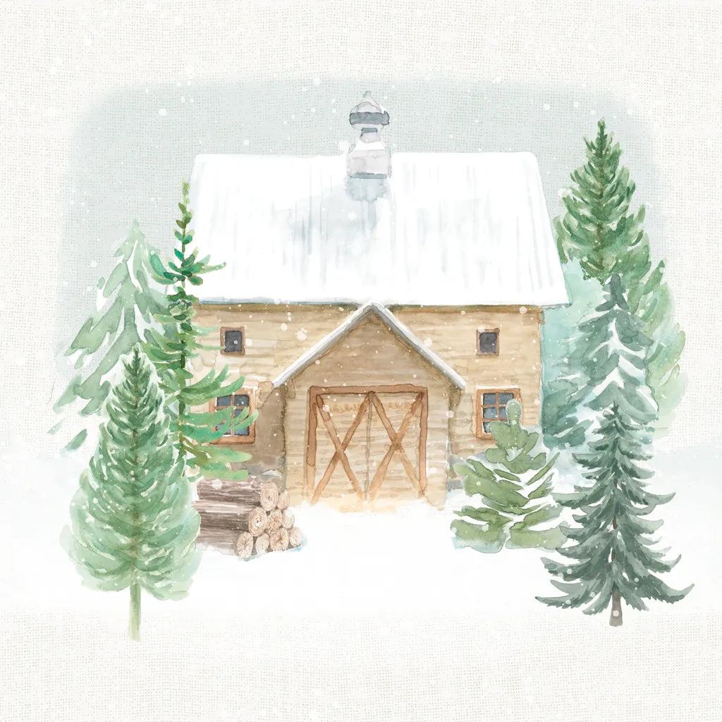 Wooded Winter II by Beth Grove. SKU 88956a. Archival Giclee Fine art print for wall decor.