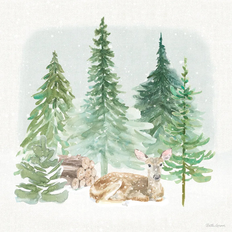 Wooded Winter V by Beth Grove. SKU 88959a. Archival Giclee Fine art print for wall decor.