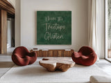 Wooded Winter VI by Beth Grove. Shown as extra-large giant wall art in a modern living room. Available as an archival giclee rolled canvas, fine art paper, or poster print. SKU 88960a.