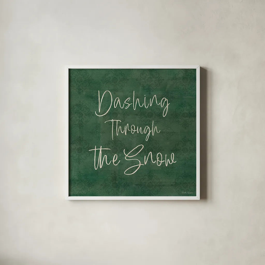 Wooded Winter VII by Beth Grove. Shown in a crisp white glass frame for a clean and minimalist style. Available as an archival giclee rolled canvas, fine art paper, or poster print. SKU 88961a.