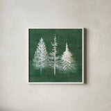 Wooded Winter XII by Beth Grove. Shown in a crisp white glass frame for a clean and minimalist style. Available as an archival giclee rolled canvas, fine art paper, or poster print. SKU 88966a.