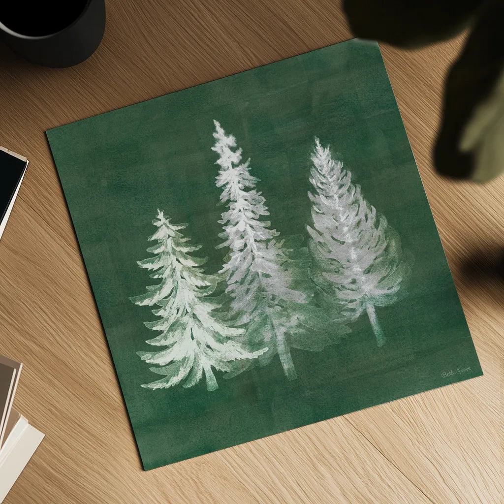 Wooded Winter XIII by Beth Grove. Shown as a detailed flat fine art print, highlighting archival giclee quality. Available as an archival giclee rolled canvas, fine art paper, or poster print. SKU 88967a.