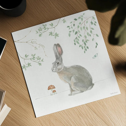 Woodland Love III by Beth Grove. Shown as a detailed flat fine art print, highlighting archival giclee quality. Available as an archival giclee rolled canvas, fine art paper, or poster print. SKU 78989a.