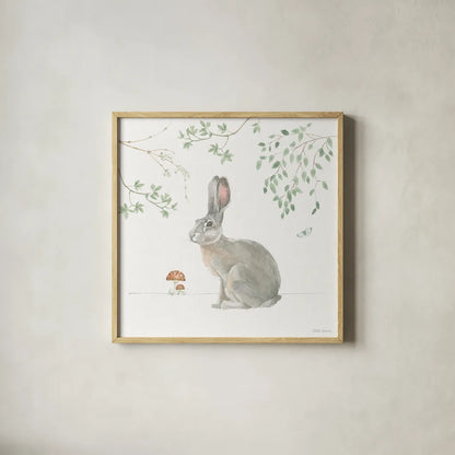 Woodland Love III by Beth Grove. Shown in a natural wood glass frame for a timeless modern aesthetic. Available as an archival giclee rolled canvas, fine art paper, or poster print. SKU 78989a.