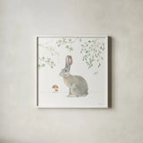 Woodland Love III by Beth Grove. Shown in a crisp white glass frame for a clean and minimalist style. Available as an archival giclee rolled canvas, fine art paper, or poster print. SKU 78989a.