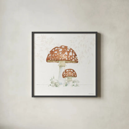 Woodland Love VII by Beth Grove. Shown in a sleek black glass frame for a contemporary gallery look. Available as an archival giclee rolled canvas, fine art paper, or poster print. SKU 78993a.