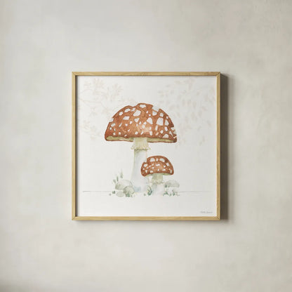 Woodland Love VII by Beth Grove. Shown in a natural wood glass frame for a timeless modern aesthetic. Available as an archival giclee rolled canvas, fine art paper, or poster print. SKU 78993a.