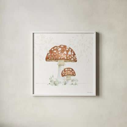 Woodland Love VII by Beth Grove. Shown in a crisp white glass frame for a clean and minimalist style. Available as an archival giclee rolled canvas, fine art paper, or poster print. SKU 78993a.