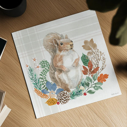 Woodland Wander III by Beth Grove. Shown as a detailed flat fine art print, highlighting archival giclee quality. Available as an archival giclee rolled canvas, fine art paper, or poster print. SKU 96347a.