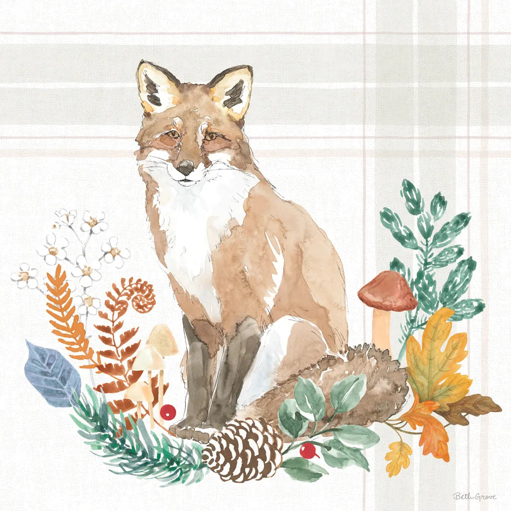 Woodland Wander IV by Beth Grove. SKU 96348a. Archival Giclee Fine art print for wall decor.