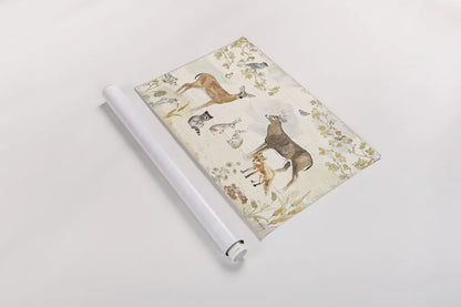 Woodland Wreath I by Beth Grove. shown as a rolled paper print. Available as archival giclee rolled canvas, fine art paper, or poster print. SKU 43911i.