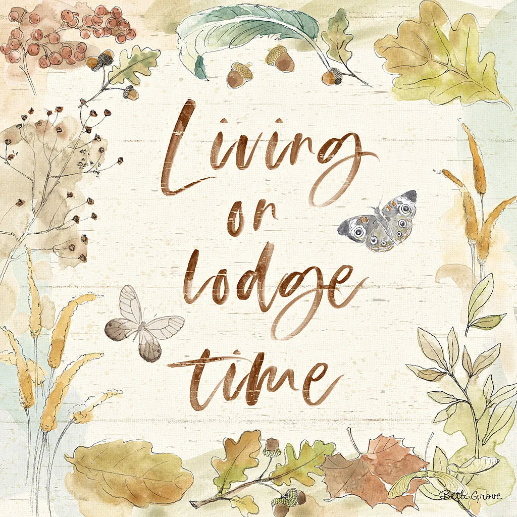 Woodland Wreath VI by Beth Grove. SKU 43916a. Archival Giclee Fine art print for wall decor.