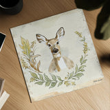 Woodland Wreath VII by Beth Grove. Shown as a detailed flat fine art print, highlighting archival giclee quality. Available as an archival giclee rolled canvas, fine art paper, or poster print. SKU 43917a.