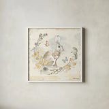 Woodland Wreath X by Beth Grove. Shown in a crisp white glass frame for a clean and minimalist style. Available as an archival giclee rolled canvas, fine art paper, or poster print. SKU 43920a.