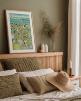After the Rain by Candra Boggs. shown as a paper print in a natural frame. Available as a archival giclee rolled canvas, fine art paper, or poster print. SKU 22718h.