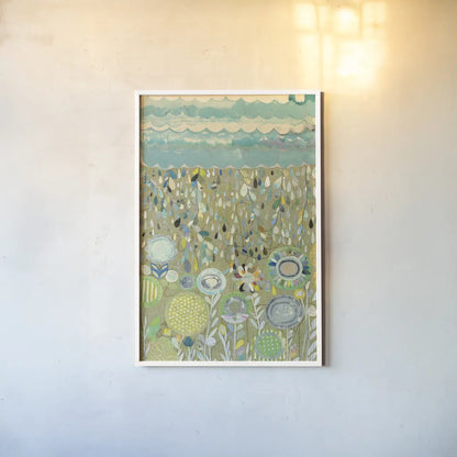 After the Rain by Candra Boggs. shown as a paper print in a white frame. Available as a archival giclee rolled canvas, fine art paper, or poster print. SKU 22718h.