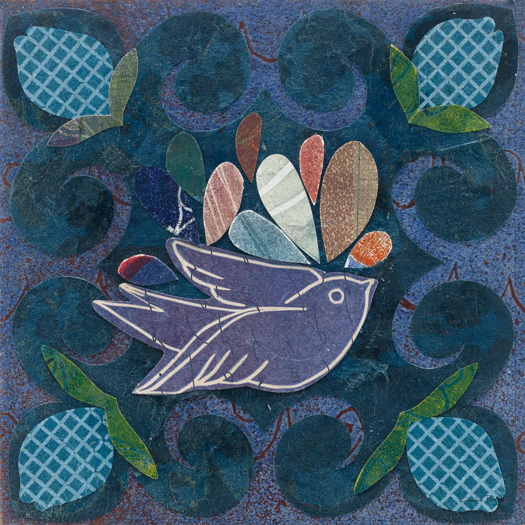 Birds in Spring III by Candra Boggs. SKU 20426a. Archival Giclee Fine art print for wall decor.