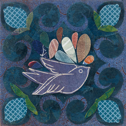 Birds in Spring III by Candra Boggs. SKU 20426a. Archival Giclee Fine art print for wall decor.