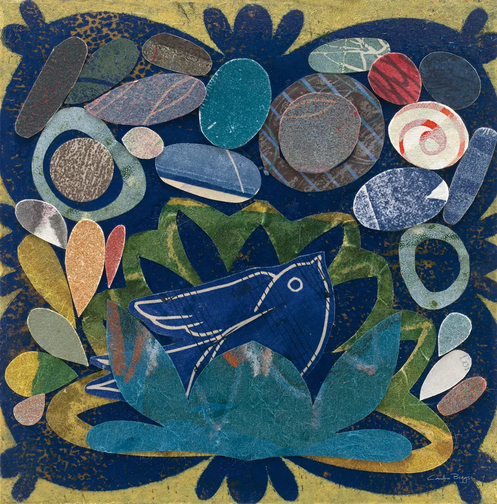 Birds in Spring IV by Candra Boggs. SKU 20427a. Archival Giclee Fine art print for wall decor.