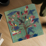 Birds in a Tree by Candra Boggs. Shown as a detailed flat fine art print, highlighting archival giclee quality. Available as an archival giclee rolled canvas, fine art paper, or poster print. SKU 19583a.