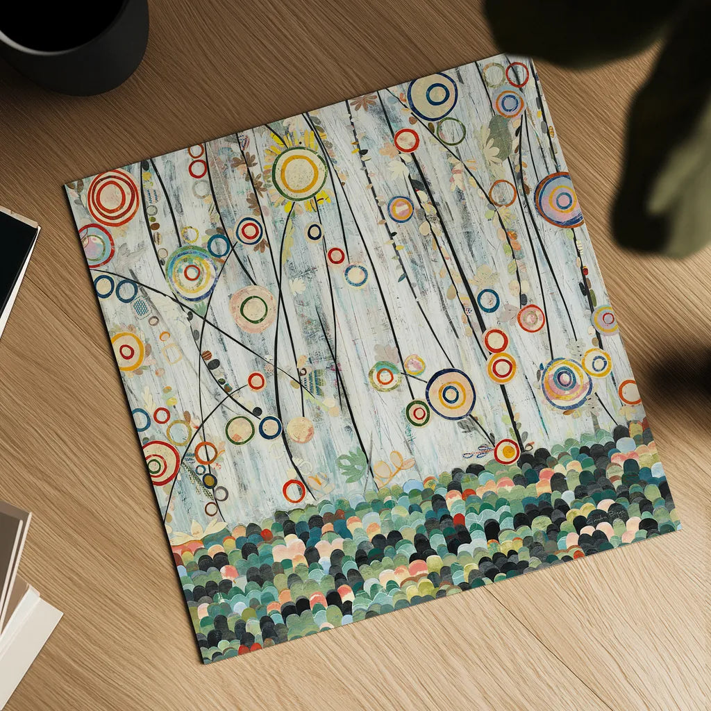 Blooming Meadow by Candra Boggs. Shown as a detailed flat fine art print, highlighting archival giclee quality. Available as an archival giclee rolled canvas, fine art paper, or poster print. SKU 7761a.