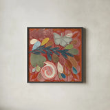 Butterfly Garden III by Candra Boggs. Shown in a sleek black glass frame for a contemporary gallery look. Available as an archival giclee rolled canvas, fine art paper, or poster print. SKU 19582a.