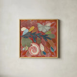 Butterfly Garden III by Candra Boggs. Shown in a natural wood glass frame for a timeless modern aesthetic. Available as an archival giclee rolled canvas, fine art paper, or poster print. SKU 19582a.