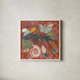 Butterfly Garden III by Candra Boggs. Shown in a crisp white glass frame for a clean and minimalist style. Available as an archival giclee rolled canvas, fine art paper, or poster print. SKU 19582a.