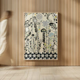 Evening Garden by Candra Boggs. shown as over sized large wall art. Available as an archival giclee rolled canvas, fine art paper, or poster print. SKU 22436h.