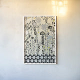 Evening Garden by Candra Boggs. shown as a paper print in a white frame. Available as a archival giclee rolled canvas, fine art paper, or poster print. SKU 22436h.