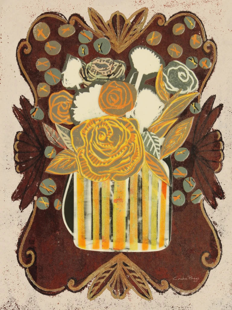 Floral Fling II Cream by Candra Boggs