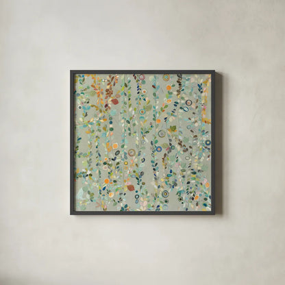 Hazel Brook by Candra Boggs. Shown in a sleek black glass frame for a contemporary gallery look. Available as an archival giclee rolled canvas, fine art paper, or poster print. SKU 16410a.