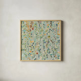Hazel Brook by Candra Boggs. Shown in a natural wood glass frame for a timeless modern aesthetic. Available as an archival giclee rolled canvas, fine art paper, or poster print. SKU 16410a.