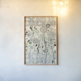 Interlocking Shadows by Candra Boggs. shown as a paper print in a natural frame. Available as a archival giclee rolled canvas, fine art paper, or poster print. SKU 22435h.