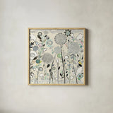 Interlocking Shadows Sq by Candra Boggs. Shown in a natural wood glass frame for a timeless modern aesthetic. Available as an archival giclee rolled canvas, fine art paper, or poster print. SKU 33076a.