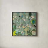 Natural Garden I by Candra Boggs. Shown in a sleek black glass frame for a contemporary gallery look. Available as an archival giclee rolled canvas, fine art paper, or poster print. SKU 22631a.