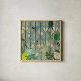 Natural Garden I by Candra Boggs. Shown in a natural wood glass frame for a timeless modern aesthetic. Available as an archival giclee rolled canvas, fine art paper, or poster print. SKU 22631a.