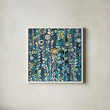 Navy Blue Sky Crop by Candra Boggs. Shown in a crisp white glass frame for a clean and minimalist style. Available as an archival giclee rolled canvas, fine art paper, or poster print. SKU 22721a.