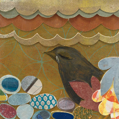 Nesting Birds I by Candra Boggs. SKU 19586a. Archival Giclee Fine art print for wall decor.