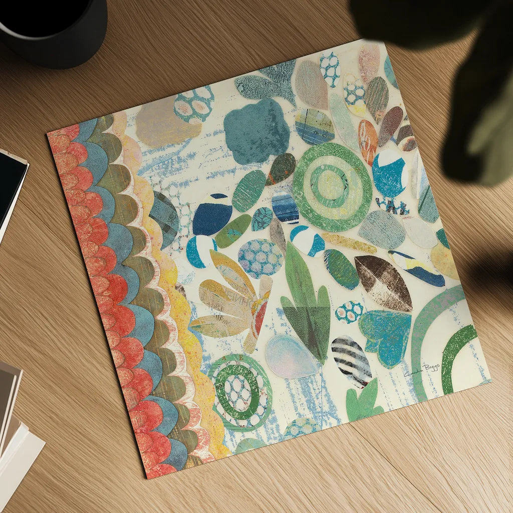 Raining Flowers II by Candra Boggs. Shown as a detailed flat fine art print, highlighting archival giclee quality. Available as an archival giclee rolled canvas, fine art paper, or poster print. SKU 22632a.