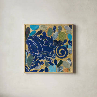 Rose I by Candra Boggs. Shown in a natural wood glass frame for a timeless modern aesthetic. Available as an archival giclee rolled canvas, fine art paper, or poster print. SKU 20434a.