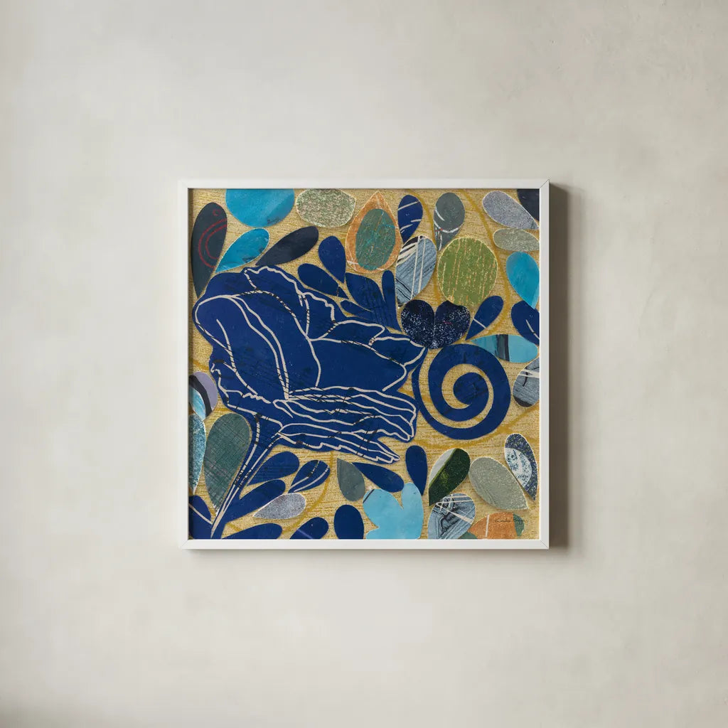 Rose I by Candra Boggs. Shown in a crisp white glass frame for a clean and minimalist style. Available as an archival giclee rolled canvas, fine art paper, or poster print. SKU 20434a.