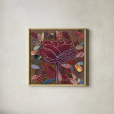 Rose II by Candra Boggs. Shown in a natural wood glass frame for a timeless modern aesthetic. Available as an archival giclee rolled canvas, fine art paper, or poster print. SKU 20435a.