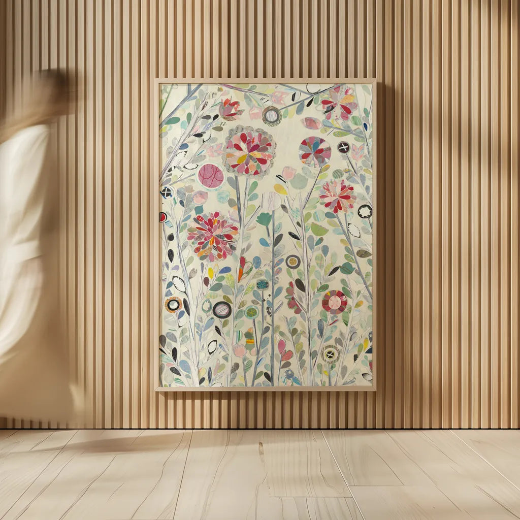 Spring Blossoms by Candra Boggs. shown as over sized large wall art. Available as an archival giclee rolled canvas, fine art paper, or poster print. SKU 22710h.